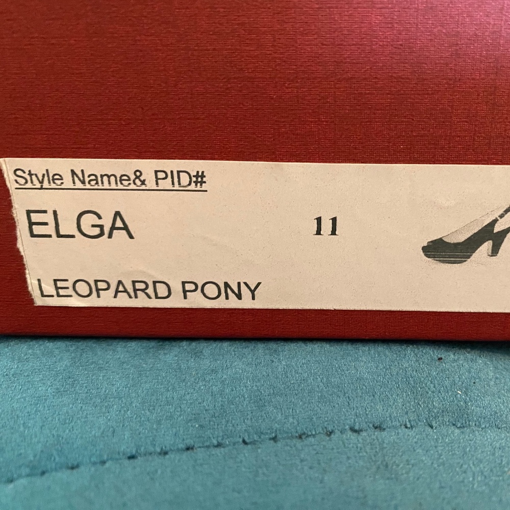Sacha London Heel Pump Peeptoe Slingback Platform Leopard Leather Suede Elga - Picture 13 of 16